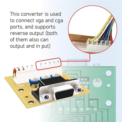 Tarjeta Adaptadora Arcade Monitor CGA a VGA o VGA a CGA miniatura 4