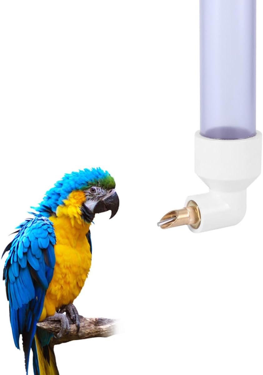 Automatic Parrot Water Bottle 300ml Plastic Bird Drinking Feeder with Easy to Wash and Take Apart Design for Finches and Parakeets Pet Supplies