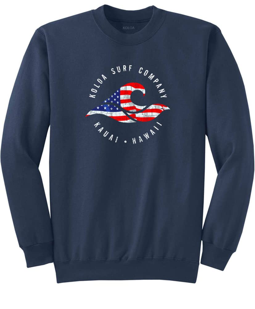 Joe's USA Koloa Surf Co. Soft & Cozy Classic Crewneck Sweatshirts in Sizes S-5XL