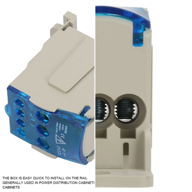 Boîte De Distribution De Bornier UKK-80A Boîte De Jonction Ferroviaire, Rail Din Boîte De Distribution De Bornier Connecteur De Fil électrique Boîte