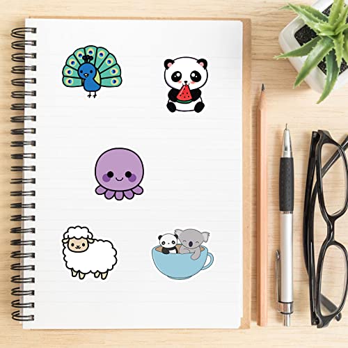 Cute Animal Stickers For Kids, Teens- 100Pcs Premium Waterproof Vinyl Kawaii Aesthetic Stickers For Water Bottles, Skateboards, Laptops, Phone Cases, Guitars, Helmets, Bikes, And More, Cartoon Decal Pack By Joseio #TOP4