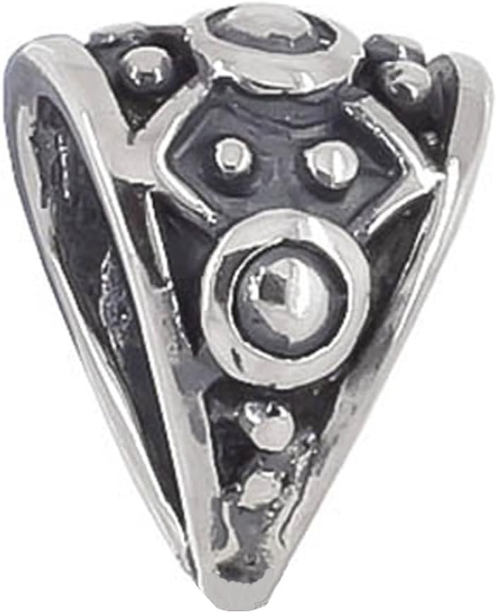 1PC Vintage Sterling Silver Pendant Bail Connector Slider