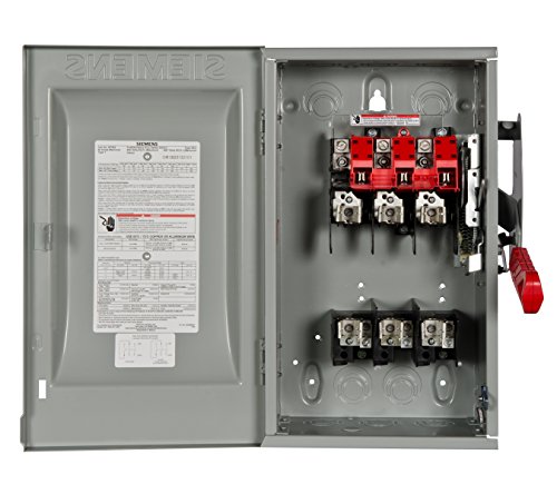 Siemens Hf362 60-Amp 3 Pole 600-Volt 3 Wire Fused Heavy Duty Safety Switches #TOP1