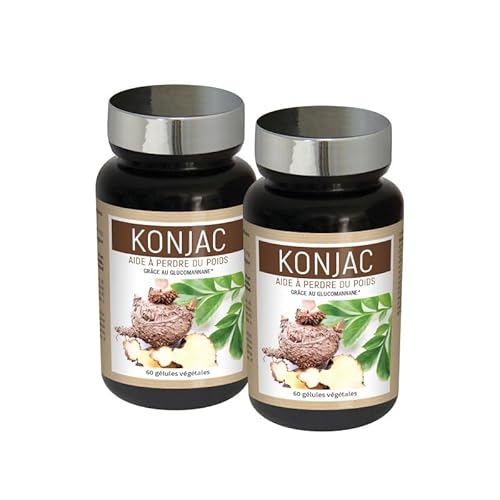 NUTRI EXPERT - Konjac - Réduit la sensation de faim - Contribue à la perte de poids - Riche en Fibres Alimentaires - Complément Alimentaire 100% Extraits naturels de Plantes - Lot de 2 produits