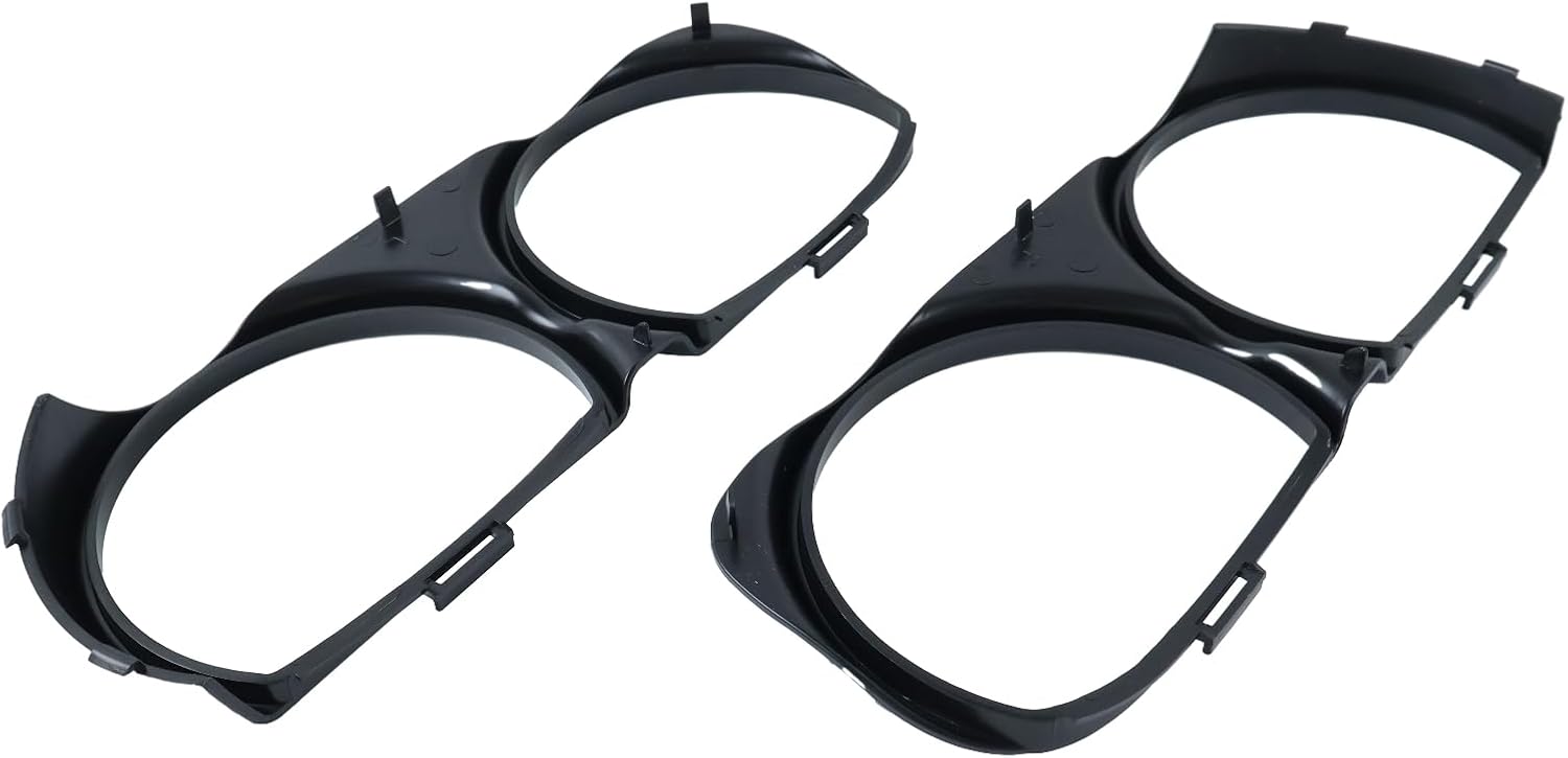 JZGRDN 68259052AB 68259053AB LH & RH Front Headlight Bezel Lamp Trim Compatible with Dodge Challenger 2015-2017