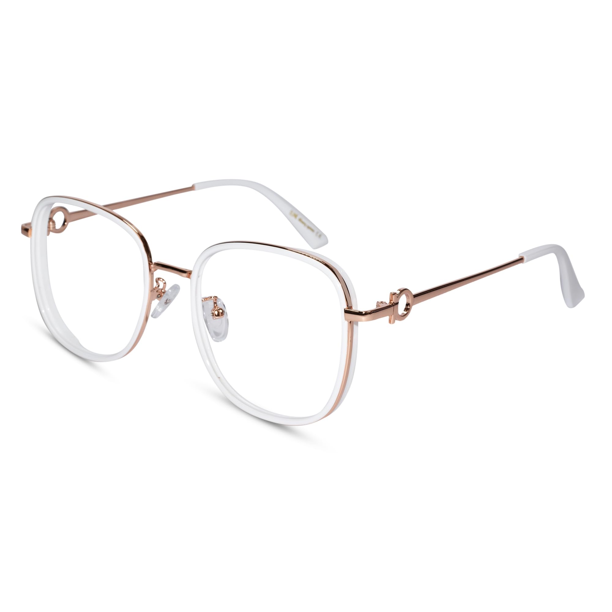 ELINE Computer glasses for eye protection | Antiglare & Blue cut Glasses | UV Protection | Stylish, Light weight | For women | 2312 | White (B0CDCQ9543) Amazon Price History, Amazon Price Tracker