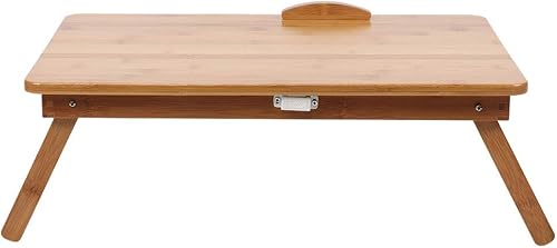 Mesa de cama para laptop, escritorio de bambú para laptop, soporte de estilo moderno para cama, escritorio de regazo de altura ajustable, mesa de