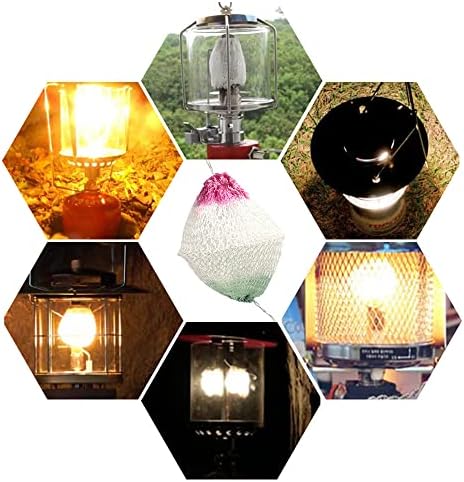 Elgbiaoxi 10 Pcs Kerosene Lamp Mantles Pressure Lamp Mantles Gas Camping Light Mantles Lantern Replacement Mantles for Hiking Camping Fishing Mountaineering