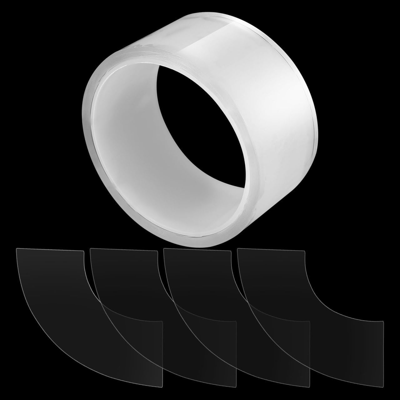 PRETYZOOM Car Sunroof Seal Weather Stripping 9 Foot Clear Tape Roll and 4pcs Corner Tapes Easy Stick and Remove Waterproof Weatherstrip