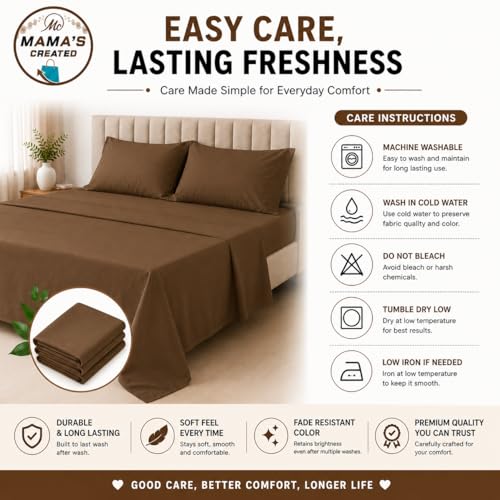 Image of Queen Size Bed Sheet - 600 Thread Count Single Flat Sheet Only - Long Staple Egyptian Cotton Top Sheet Wrinkle & Fade Resistant - Taupe