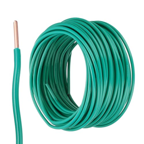 MECCANIXITY Fil THHN 14AWG 75ft Cuivre Massif Vert