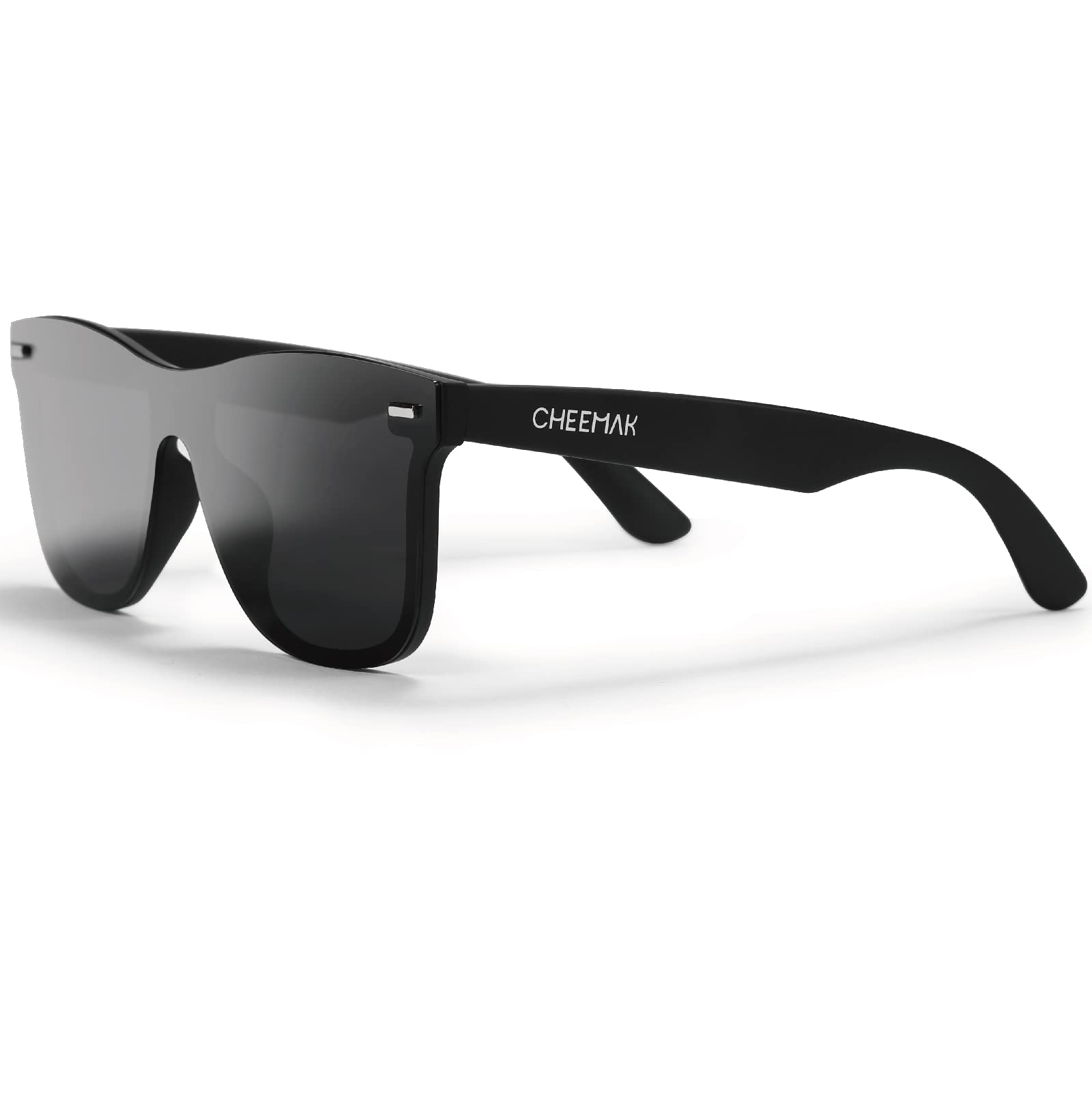 Occhiali da sole polarizzati da uomo, unisex, stile retrò, per pesca, guida, escursionismo, ciclismo, golf, 100% protezione UV (nero)