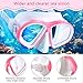 Supertrip Kids Snorkel Set-Scuba Dry Top Diving Mask Anti-Leak Impact Resistant Panoramic Tempered Glass Easybreath Snorkeling Packages Professional Swimming gear for Youth Boys and Girls (White pink)