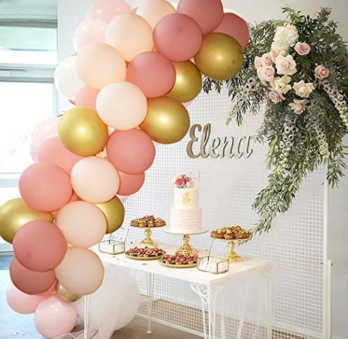 Beaumode Diy Boho Dusty Rose Blush Balloon Garland Arch Kit For Baby Shower Girls Birthday Bridal Shower Backdrop Party Balloon Decoration (Dusty Pink) #TOP3