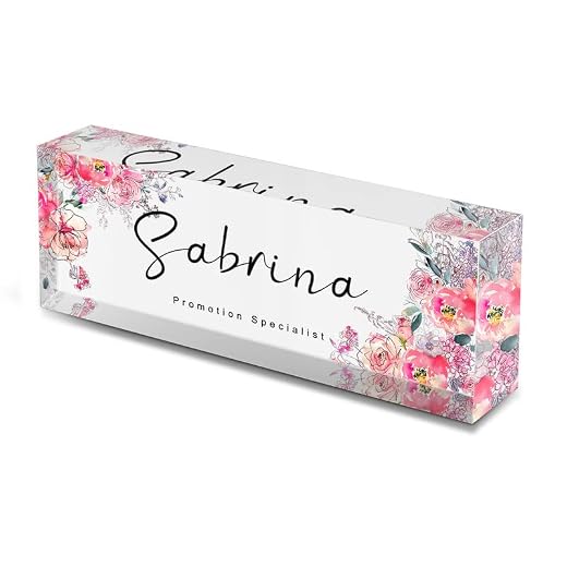 Custom Name Plate for Desk, Bivei Personalized Engraved Photo Name & Title Office Table Glass NamePlate for Receptionist,Teacher, Designer etc.|8" x 2.5"