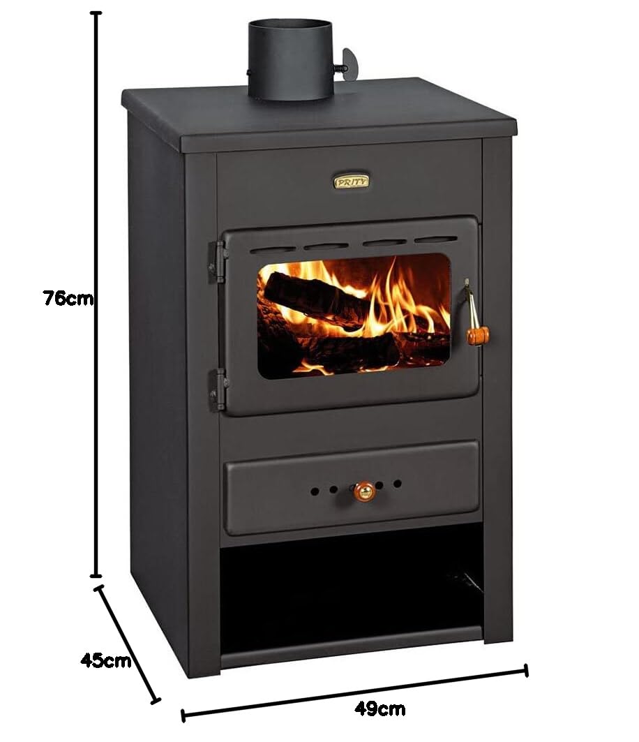 Prity K12 Poêle à bois et céramique 10 kW
