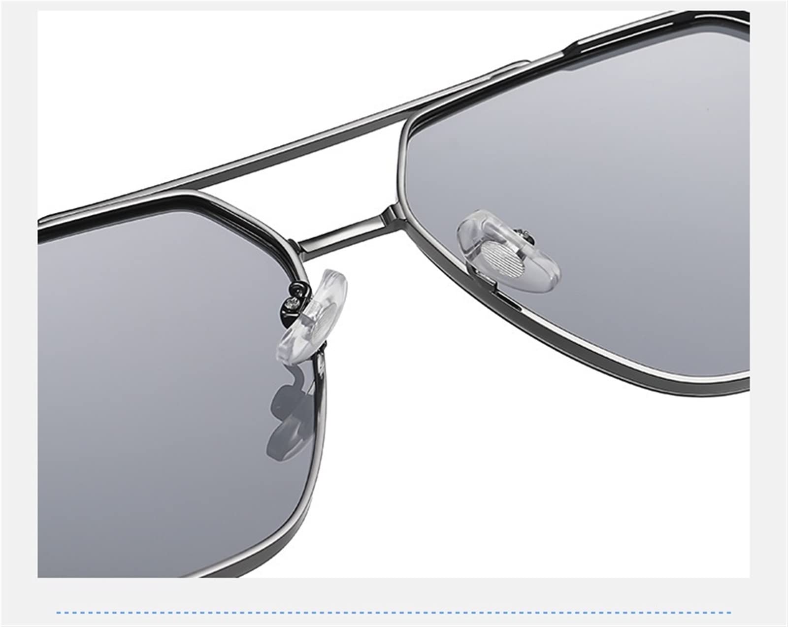 Męskie rowerowe metalowe spolaryzowane okulary przeciwsłoneczne dla kierowców UV400 Retro okulary przeciwsłoneczne dla osób dojeżdżających do pracy Prezent (Color : A, Size : 1)
