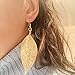 ZSE Jewelry Leaf Earring Vintage Golden Bohemian Pure Natural Leaf Charm Drop Earrings for Women