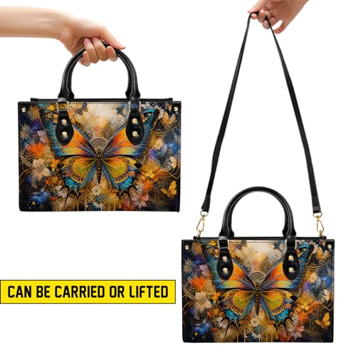 Bolso de cuero mariposa personalizado para mujer miniatura 4