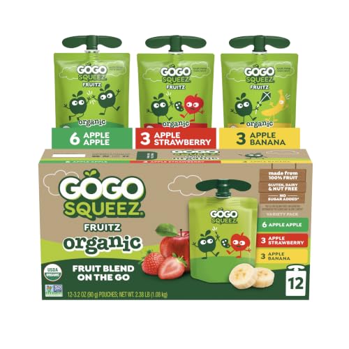 GoGo squeeZ No Sugar Added Organic Applesauce...
