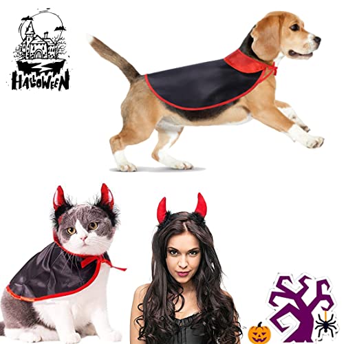 Disfraz Halloween para perro grande 2 piezas vampiro miniatura 2