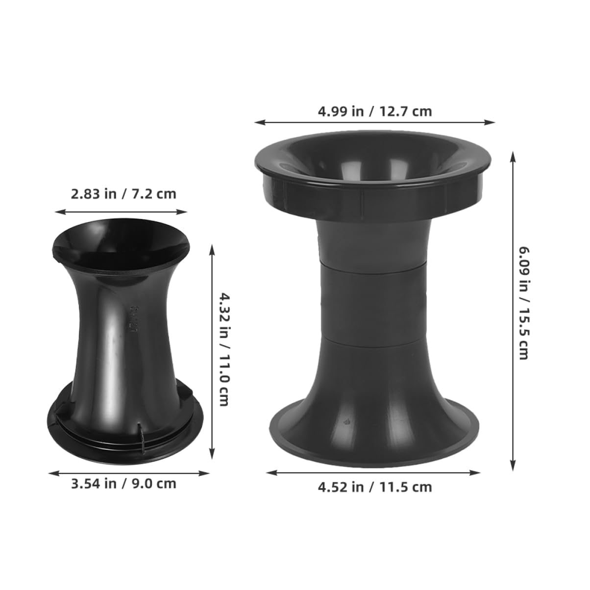 OSALADI 2pcs Speaker Port Tubes for Enhanced Bass for Home Subwoofer Guitar Loudspeaker Cabinet Audio Repair Parts Black