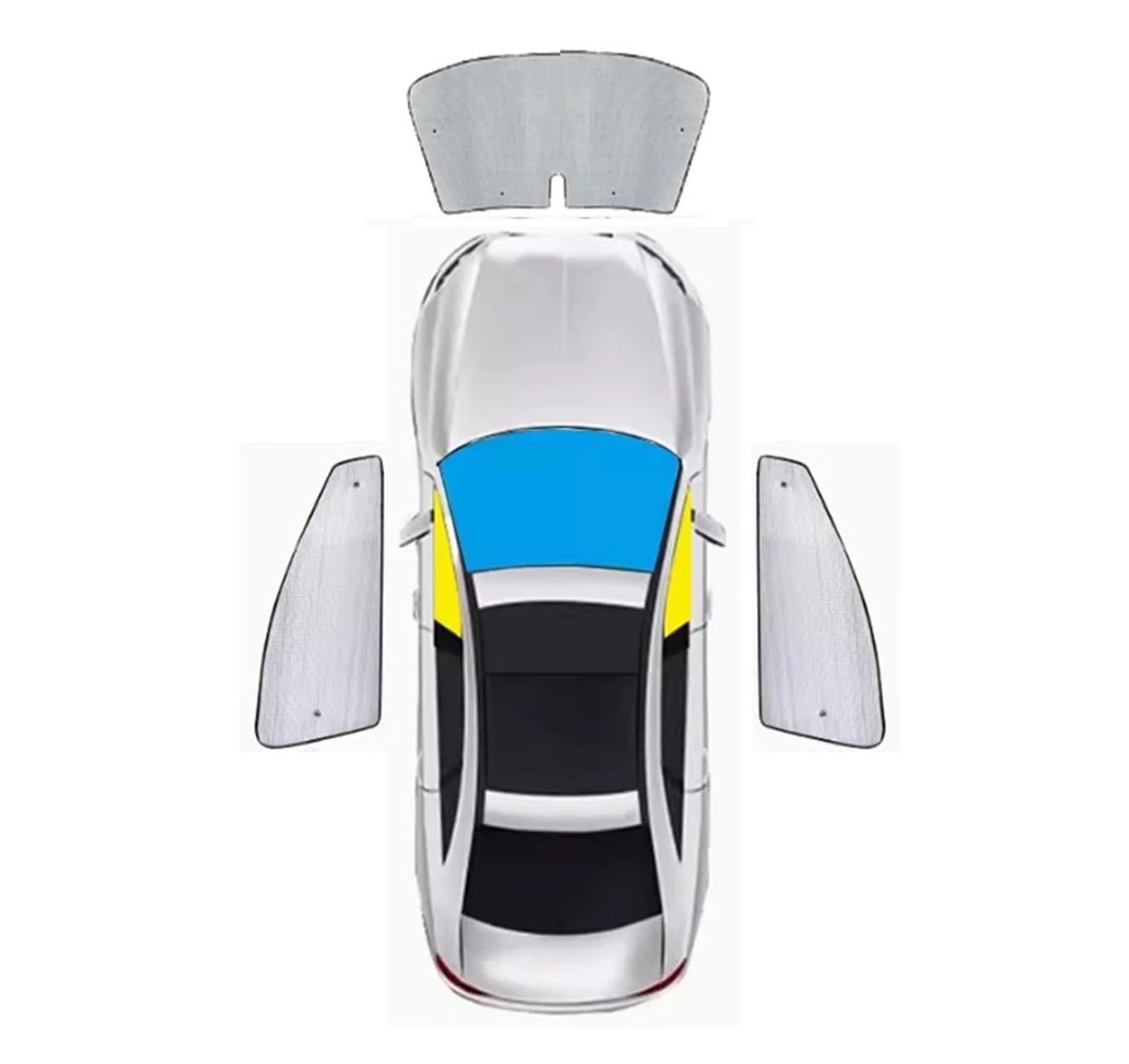 Parasol para Coche para VW para Golf 6 2010 2011 2012 Parasol De Coche Parabrisas Aislamiento Térmico Auto Visera De Protección Solar Accesorios Protector Solar para Parabrisas(Front 3 Pieces)