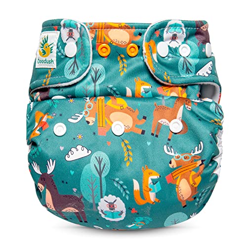 Doodush - V2.0 Überhose (Prefold) - Forest Friends Größe One Size (3-16 kg) Cover