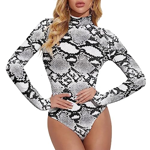 Zakqeik Snake Skin Black and White Bodysuit