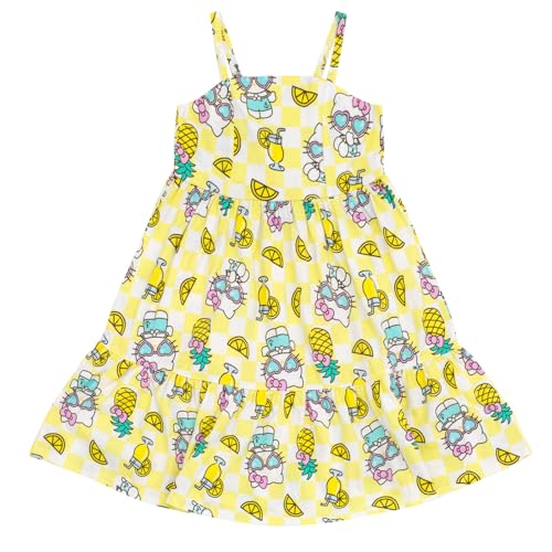 Hello Kitty Girls Square Neck Smocked Cami Dress Toddler to Big Kid Sizes (4T - 14-16)