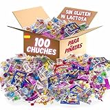 Mega Pack 100 Chuches Cumpleaños. Chuches Relleno Piñata. Sin Gluten Sin Lactosa. Bolsa para Cumpleaños. Gominolas. Golosinas. Pack Relleno Piñatas Infantiles.
