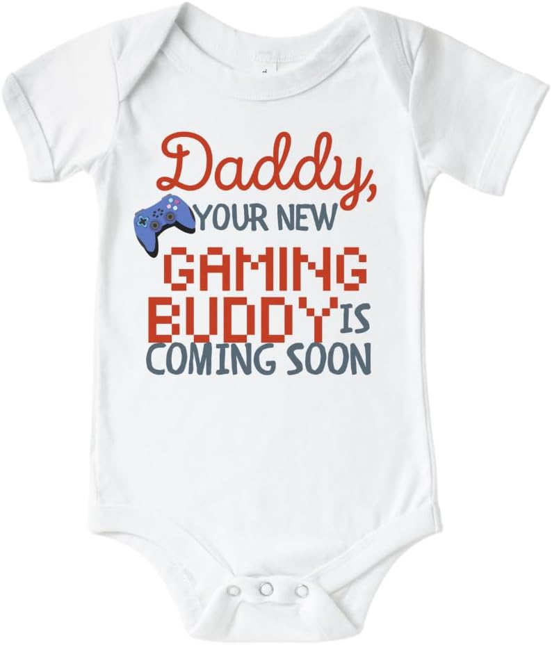 Gaming Buddy Coming Soon, Funny Gamer Pregnancy Announcement for Dad. Baby Announcement Gift For Husband. Surprise Baby Reveal Ideas To Husband, New Daddy To Be.