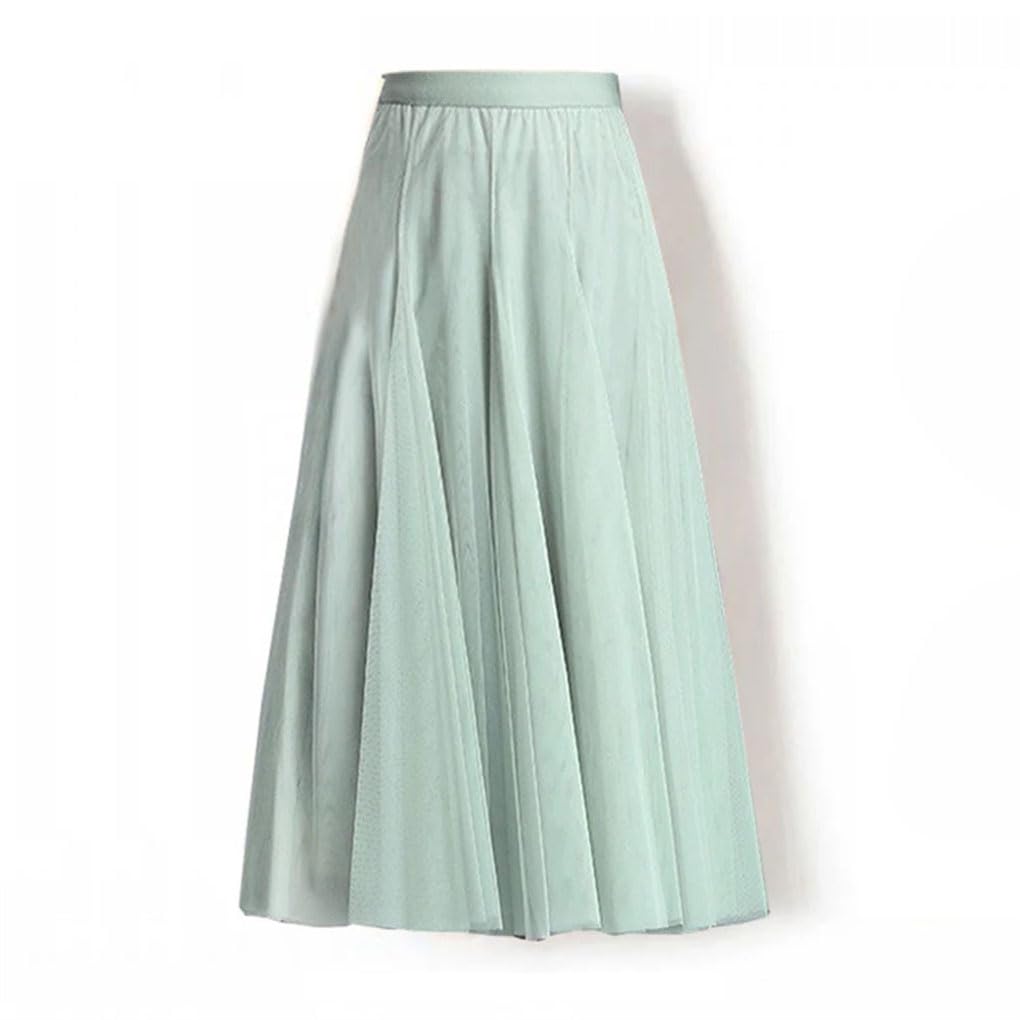 HXZASFG Maxi Langer Tüllrock Damen Hohe Taille Kleider Netzröcke Herbst Winter Elastische Damen Tutu Röcke Rote Röcke