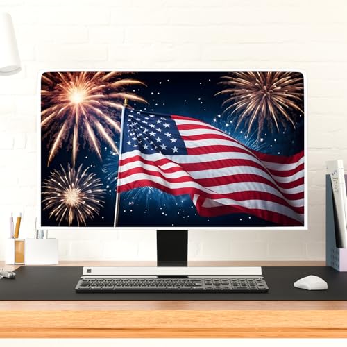Image of The Old Glory Waterproof 80 Inch Anti-Static Dust Proof LCD /LED /HD The Stars and The Stripes Dust Proof Television Covers Independence Day TV Accessories for 40 to 42 Inch TV