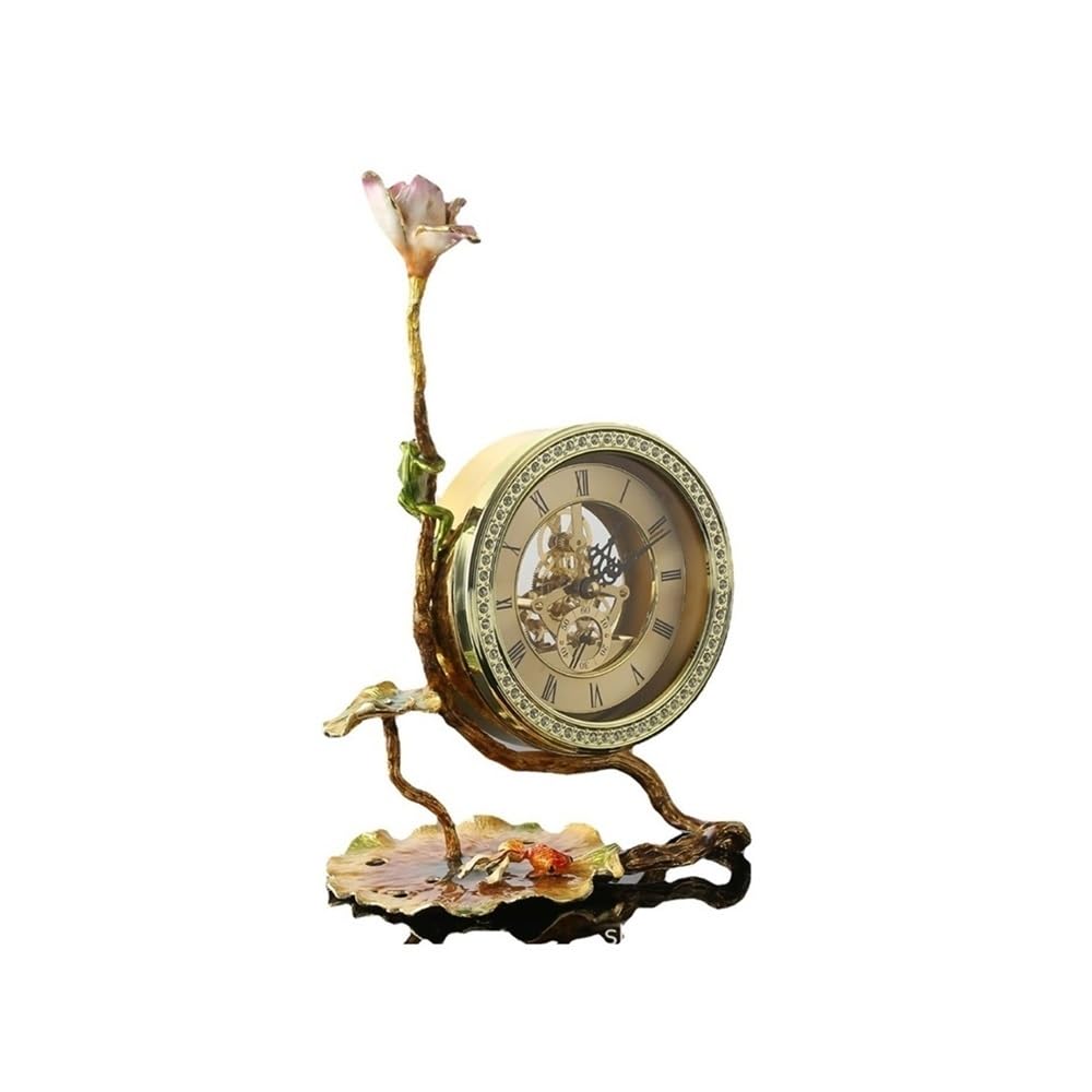 Reloj de mesa de latón para decorar la mesita de noche del dormitorio o el escritorio
