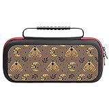 Bohemian Moth And Moon Travel Carrying Case Tote Bag For Nintendo Switch Accessories Holds 20 Game C