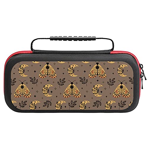 Bohemian Moth And Moon Travel Carrying Case Tote Bag For Nintendo Switch Accessories Holds 20 Game Card Bag #TOP7