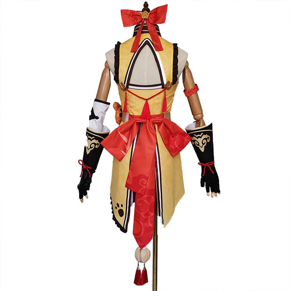 Xiangling Cosplay Costume Game Women Outfit Full Set Dress With Wig - Image 3
