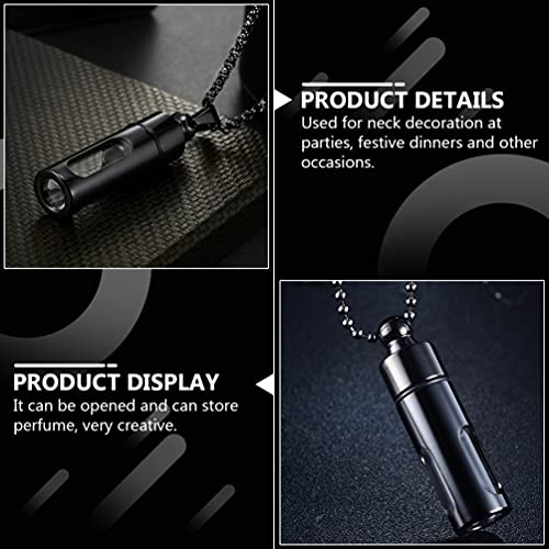 Generic Stainless Steel Diffuser Necklace Essential Oil Container Pendant Necklace Aromatherapy Pendant Necklace Perfume Locket Necklace #TOP2