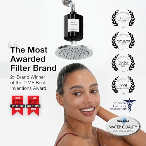 Image of Filterbaby Signature Shower Filter, Sensitive Skin & Hair, Expert Developed | Lab Tested to Reduce up to 99% Chlorine & Chloramine, Reduce Common Water Impurities, Strong Water Flow, Easy Install, Black