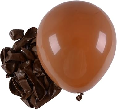 ZHIHUI 12pcs Retro Brown Balloons, Coffee Latex Balloons 10inch with 1pc Balloon Spare & 1pc Ribbon for Birthday Wedding Baby Shower Bride Shower Anniversaries & Celebrations Party Decorations
