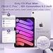 Cousper for iPad mini 7 Keyboard Case A17 Pro 2024/iPad Mini 6 Generation Case with Keyboard 2021 8.3 Inch, Pencil Holder, 7 Color Backlit Detachable Keyboard Cover for iPad mini 7th/6th Gen,Purple