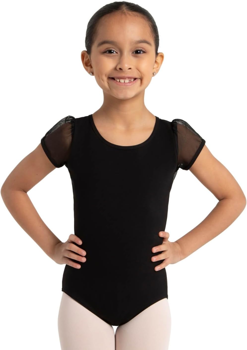 Capezio Girls' Capezio Puff Sleeve Keyhole Back Leotard - Girls
