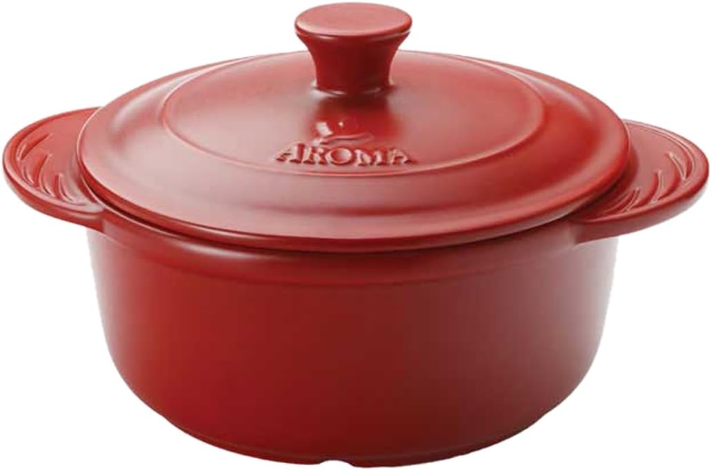 Aroma Housewares Doveware Dutch Oven, 2.5 quart, Ruby Red