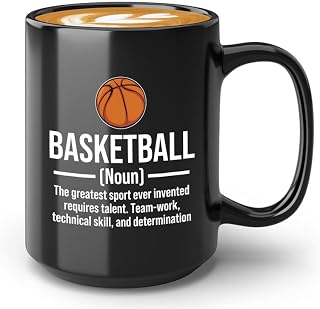 Basketball Coffee Mug 15oz Black - Basketball definition - Playmaker Center Point Guard Shooting Guard Teammate Basketball Coach Trainee