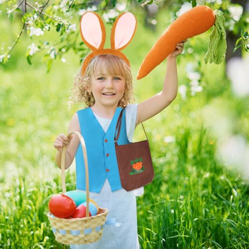 Disfraz infantil conejo 4 piezas con orejas y chaleco miniatura 5