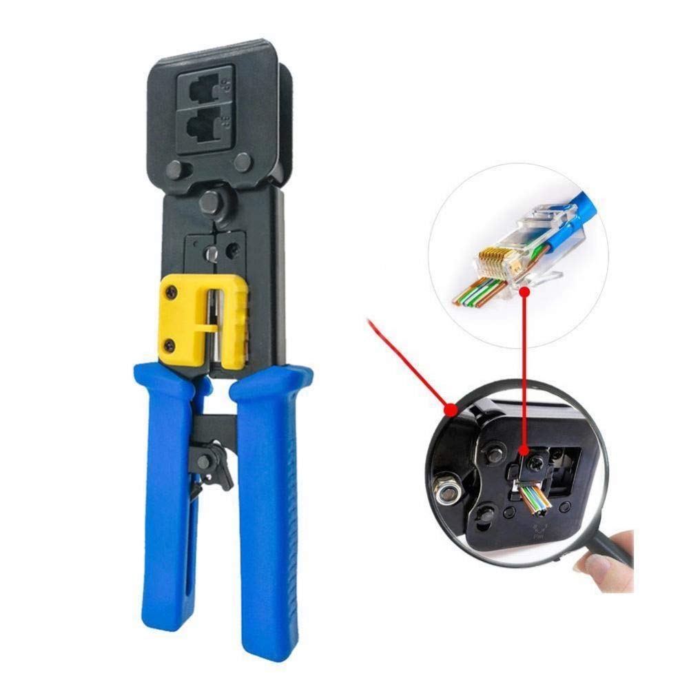Yangoutool EZ RJ45 crimpatrice crimpatrice per RJ-45 RJ12 RJ11 End passante e connettori legacy