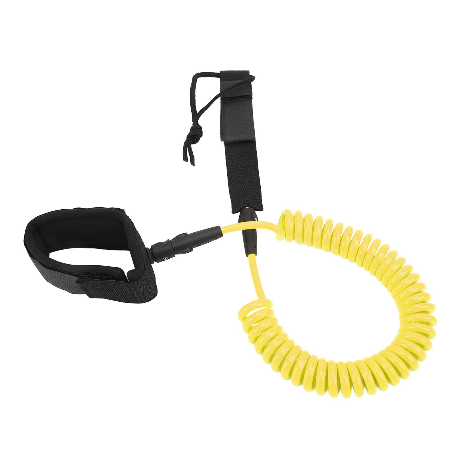 Corde de Pied de Surf 7 Mm 10 Pieds Enroulée Haute élasticité Légère pour Planche de Paddle Planche de SurfNoire, Cette Corde de Pied s'adapte à Toutes Les Chevilles Pendant Le