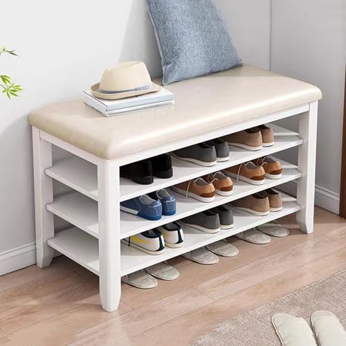 Banc de rangement à chaussures pour désencombrer une entrée étroite efficacement - 2