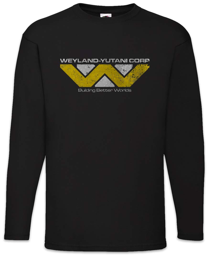 Urban Backwoods Men's Black Weyland Yutani Corp Long Sleeve T-Shirt Size Xl